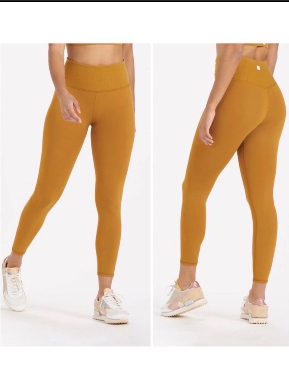 Vuori Rib studio leggings Dark Golden Size M